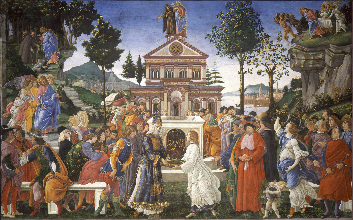 Temptations of Christ, (Sandro Botticelli, painted 1480 – 1482)